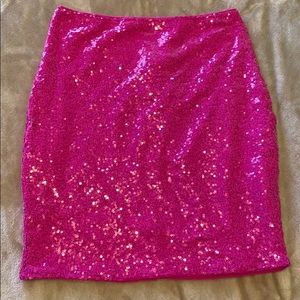 Pink sequins Dolls Kill skirt never worn